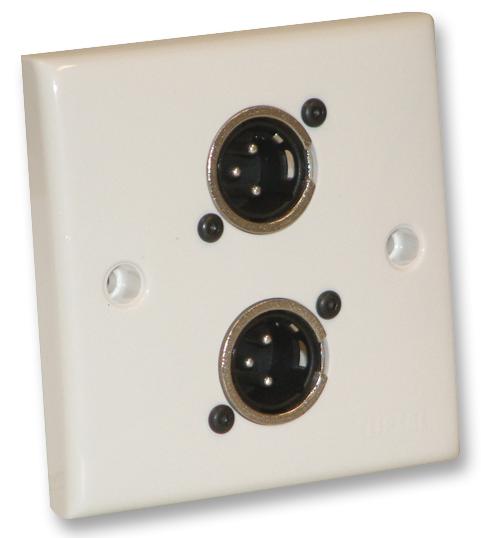 F267ZG WALL PLATE, 2 X XLR PLUG EAGLE