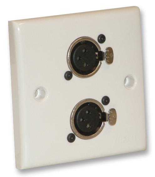 F267ZH WALL PLATE, 2 X XLR SOCKET EAGLE