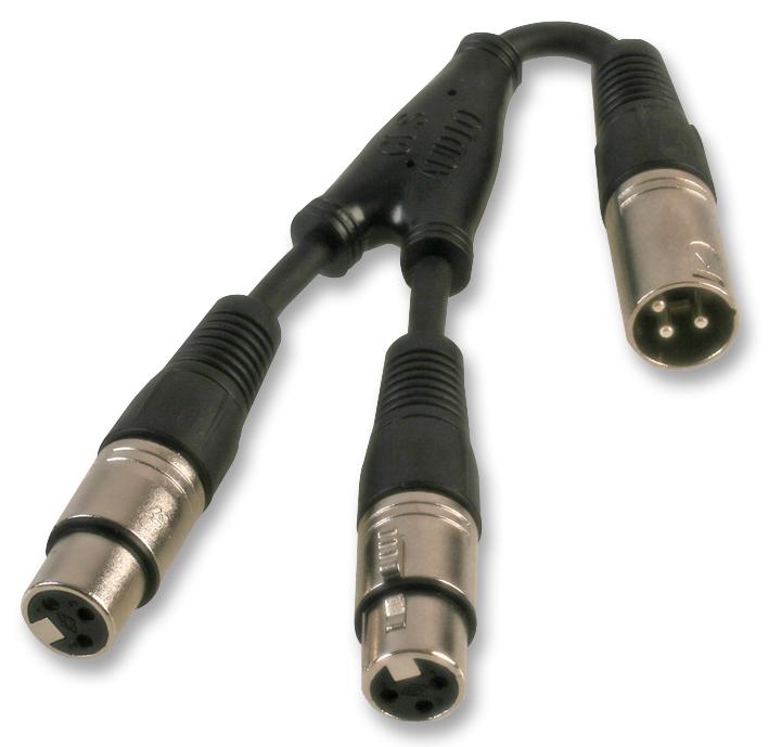 PLS00288 XLR ADAPTOR LEAD, PLUG TO 2X SKTS PULSE