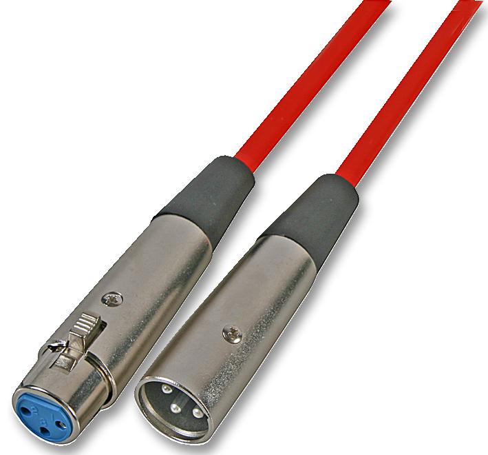 AV21109 XLR PATCH LEAD, 1M, RED SOUNDLAB