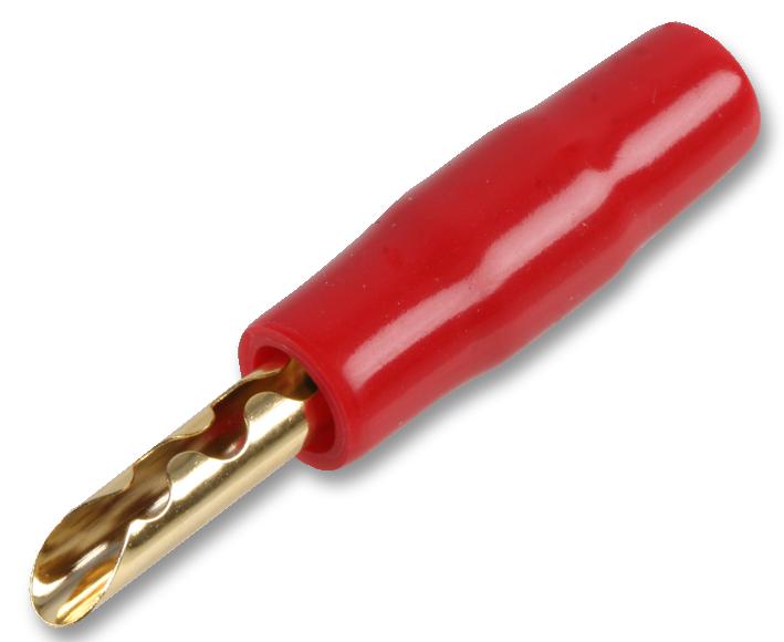 PSG03597 BANANA PLUG AND JACK, GOLD PLATED, RED PRO SIGNAL