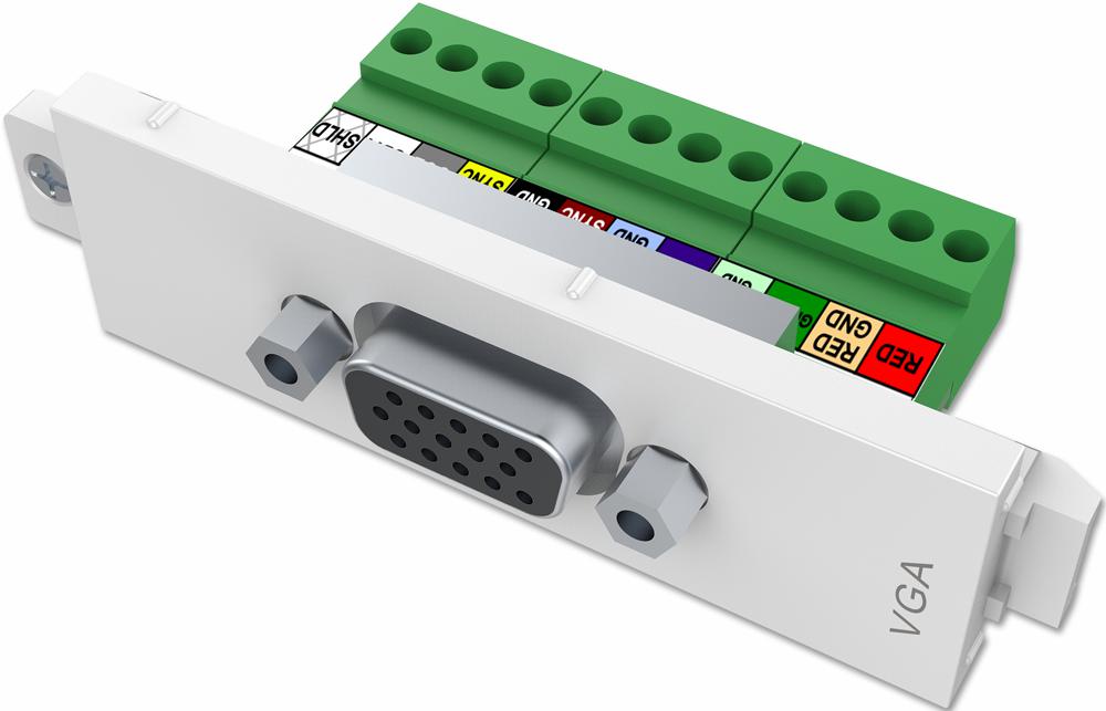 TC3 VGAF WALL PLATE, VGA FEMALE MODULE VISION AV