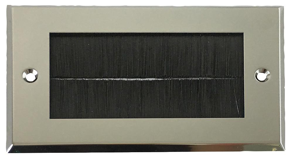 BPCH2GB BRUSH PLATE 2 GANG, CHROME AV STAR