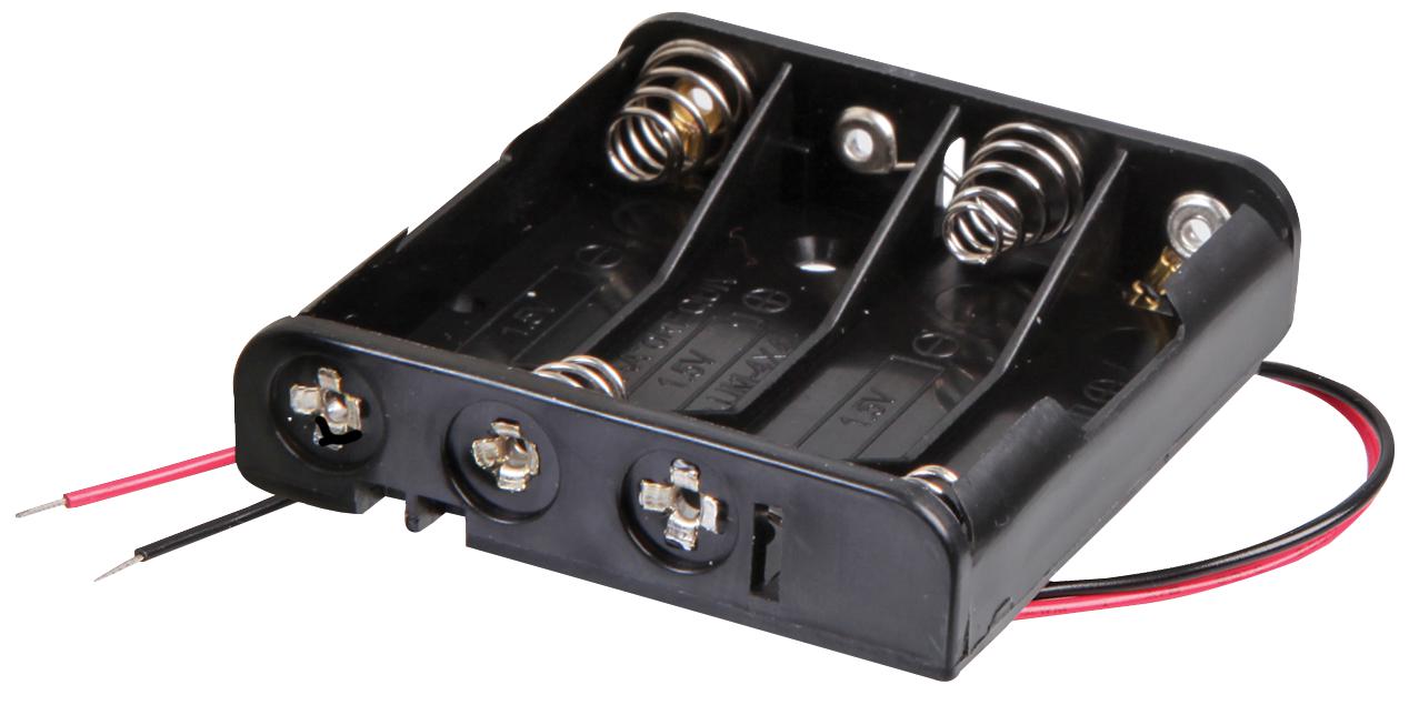 MP006847 BATTERY HOLDER, 4 X AAA, WIRE LEAD MULTICOMP PRO
