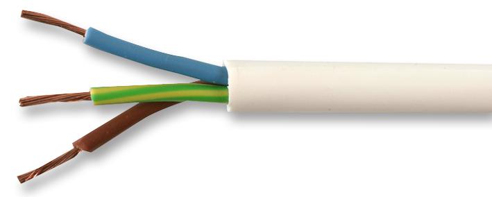 3183Y-0.75MMWHT CABLE, FLEX, 3183Y, WHITE, 0.75, PER M MULTICOMP PRO