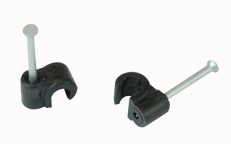 ZZV44150 CABLE CLIP ROUND BLACK 4.50MM 100/BOX UNIFIX