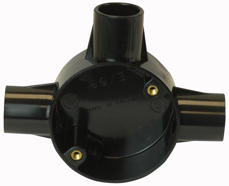 CJB20/3B 20MM THREE WAY TEE BOX BLACK PRO POWER