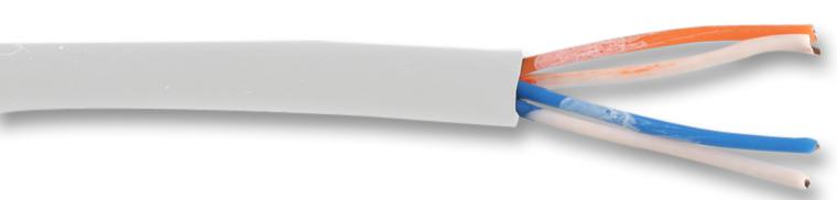 11122 5M UNSHLD MULTICORED CABLE, 4POS, WHT, 5M PRO POWER