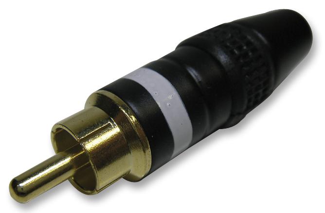 PSG01775 PHONO PLUG, BLACK/WHITE PRO SIGNAL