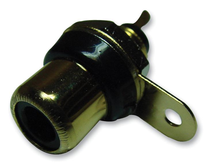 PSG08302 PHONO SOCKET, BLACK/GOLD PRO SIGNAL