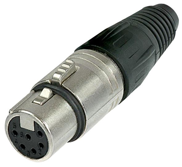 NC6FX SOCKET, XLR, FREE, 6POLE NEUTRIK