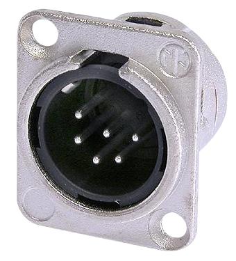 NC6MDL1 PLUG, XLR, PANEL, UNIFIED, 6POLE NEUTRIK