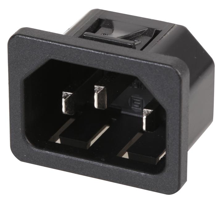 6100.4320 INLET, IEC, C14, 6100, 10A SCHURTER