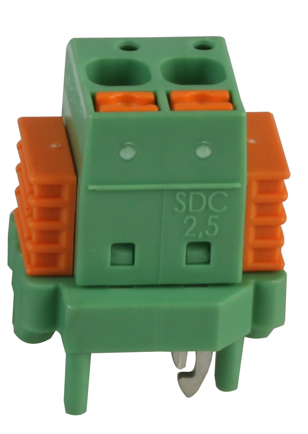 SDC 2,5/ 2-PV-5,0-ZB TB, WIRE TO BOARD, 2POS, 16AWG PHOENIX CONTACT