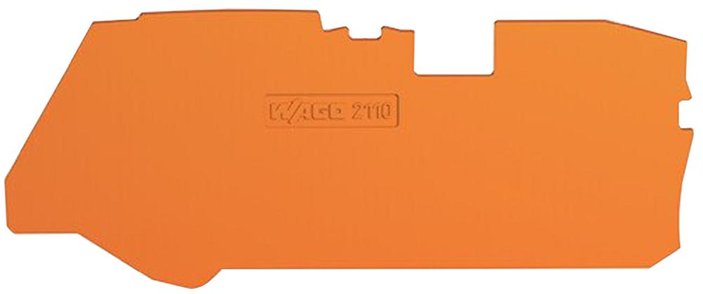 2110-1292 END AND INTERMEDIATE PLATE, ORANGE WAGO