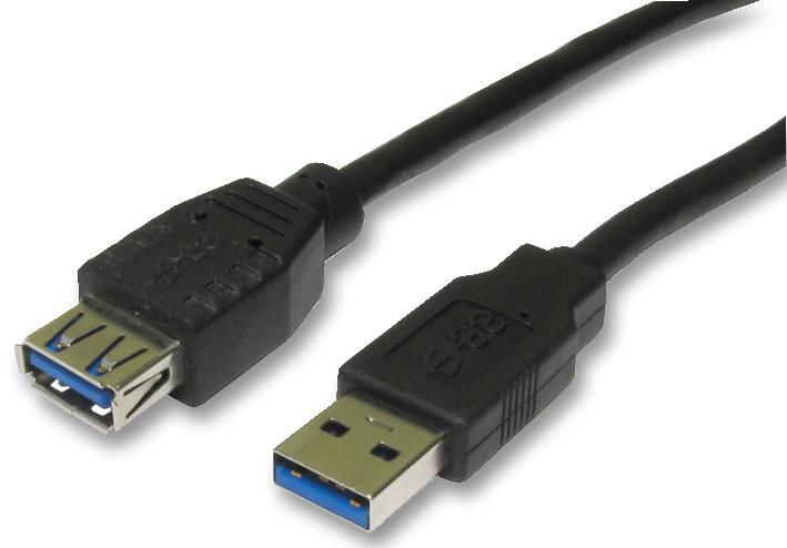 CAC250045 LEAD, USB3.0 A MALE-A FEMALE 5M BLACK PRO SIGNAL