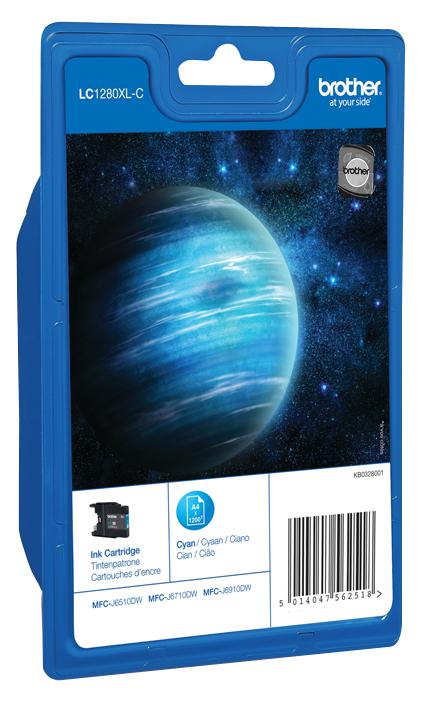 LC1280XLC INK CARTRIDGE, LC1280XL, CYAN BROTHER