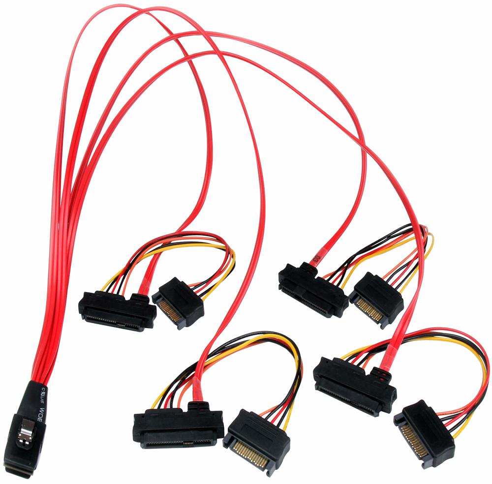 SAS808782P50 CABLE, MINI SAS CONTROLLER-4X SAS HDD STARTECH