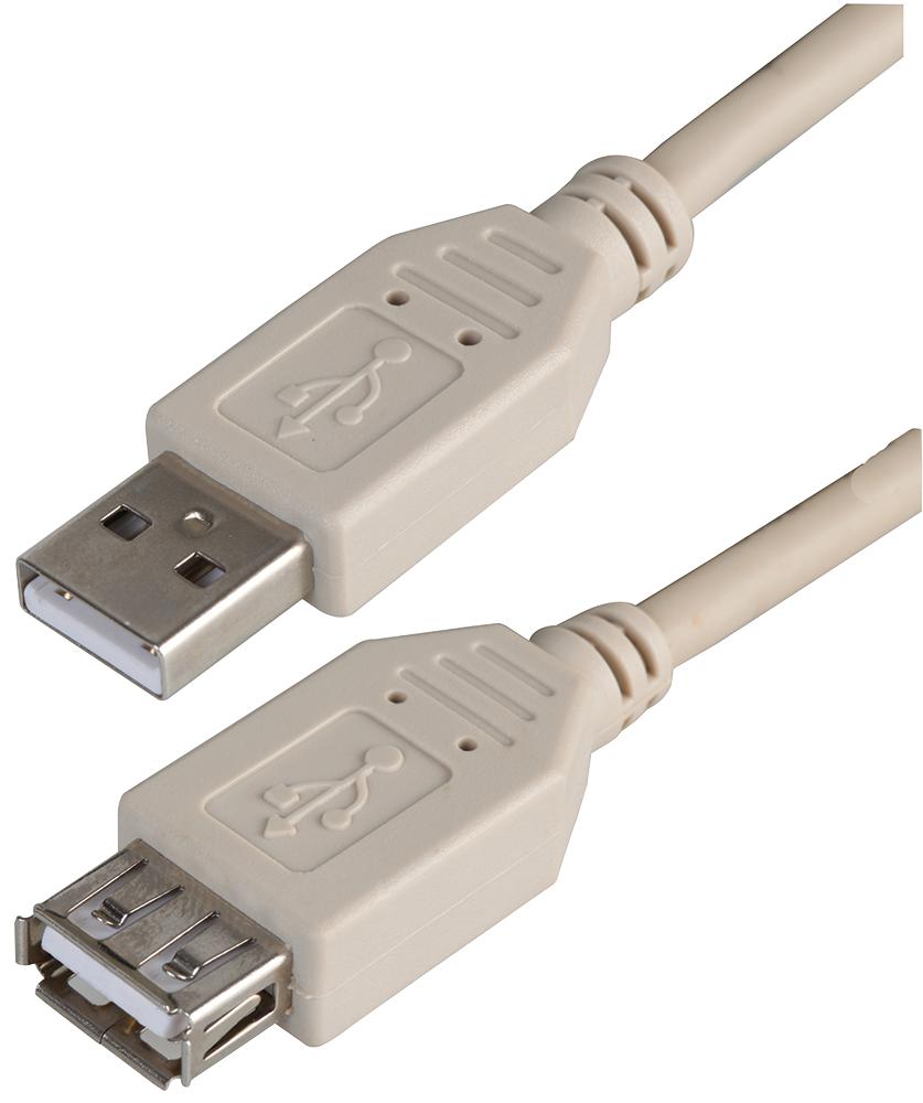 PSG91436 LEAD,USB2.0 A MALE - A FEMALE, GREY 3M PRO SIGNAL