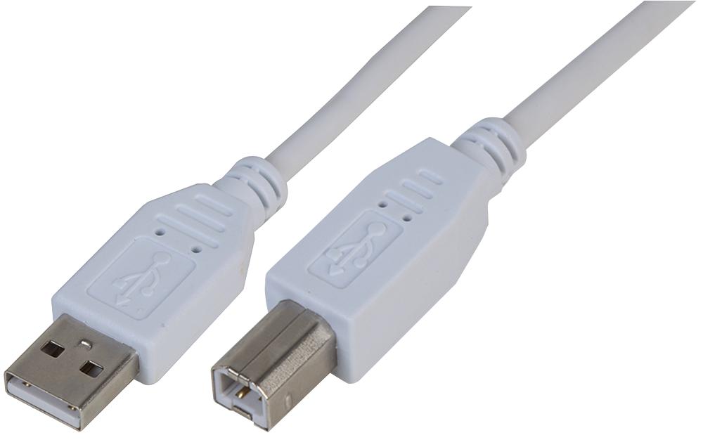 PSG91448 LEAD, USB2.0 A MALE - B MALE, WHITE 2M PRO SIGNAL