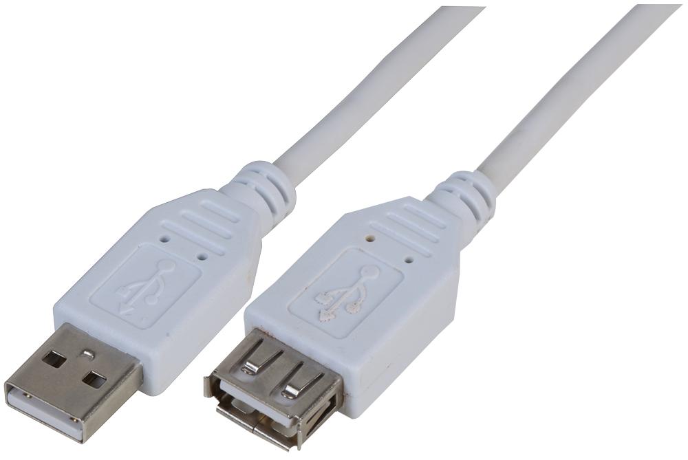 PSG91455 LEAD,USB2.0 A MALE-A FEMALE,WHITE 0.25M PRO SIGNAL