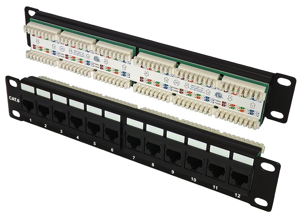 SF12EP CAT 6 1U 10IN 12 PORT PATCH PANEL TUK
