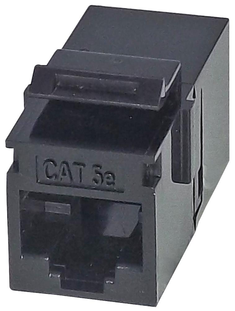 FACK4BK#24 KEYSTONE COUPLER, RJ45 JACK, CAT5E, BLK TUK