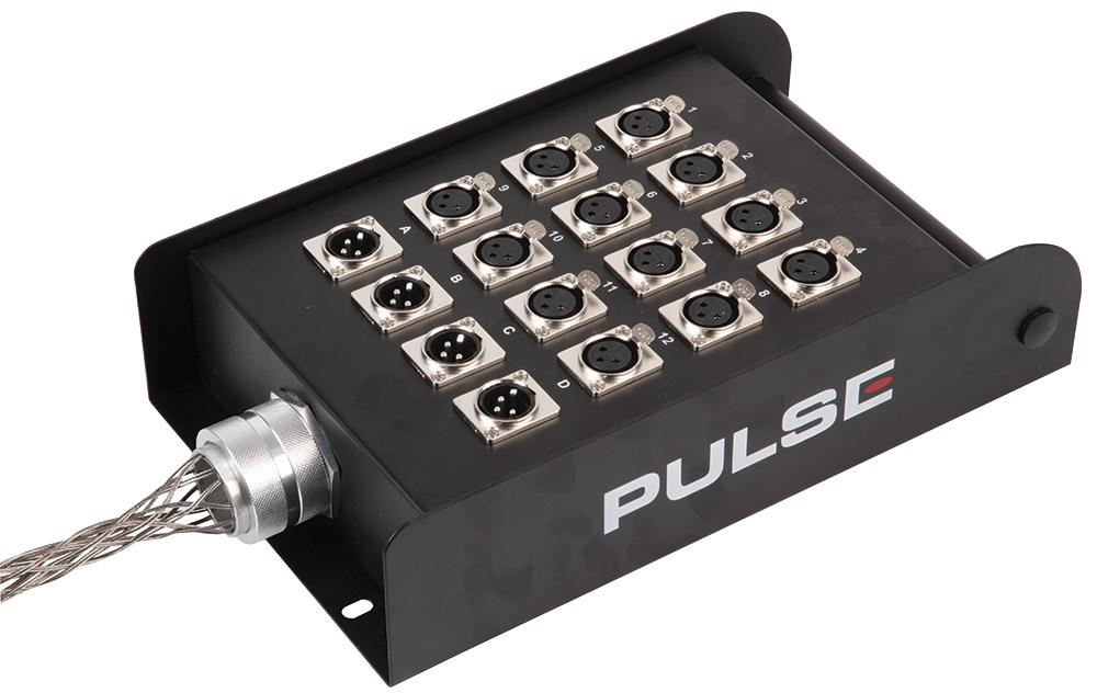 PSG01425 16 WAY (12/4) LOADED XLR STAGE BOX PULSE