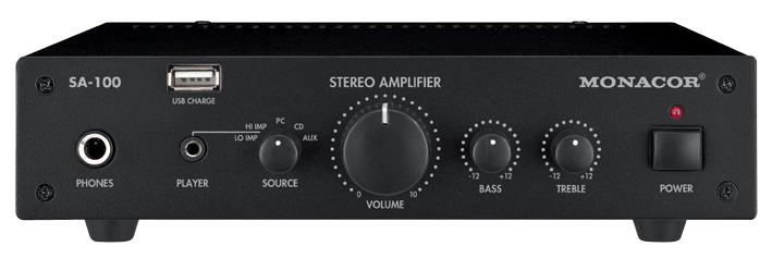 SA-100 STEREO AMPLIFIER, 2 X 50W, USB, UK MONACOR