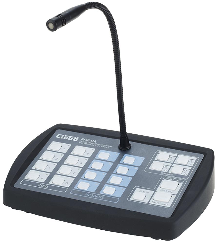 PM8SA PAGING MICROPHONE, 8 MESSAGE CLOUD