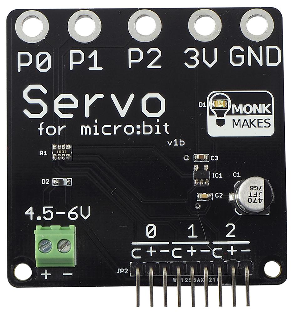 SKU00073 ADD ON BOARD, SERVO FOR MICRO:BIT MONKMAKES