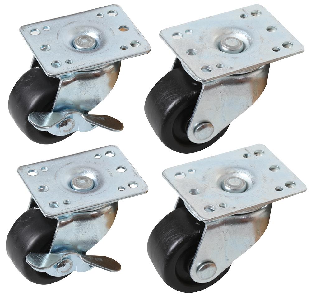 CAB-CASTOR-FEBR CASTORS, LOCKABLE, PACK OF 4 LMS DATA