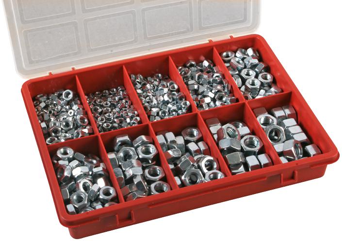 D01834 HEX NUT SET, 980PCS DURATOOL
