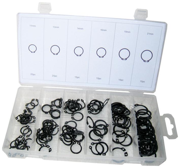 D01878 CIRCLIP SET, EXTERNAL, 100PCS DURATOOL