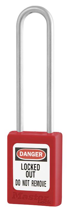 S31LTRED LOCKOUT PADLOCK LONG SHACKLE, RED MASTER LOCK