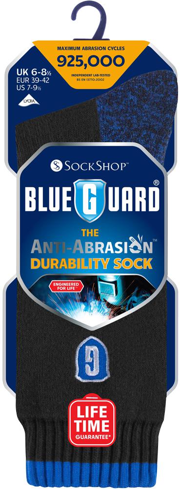 SBM21H1BLK BLUEGUARD WORK SOCKS BLACK 6-8.5 BLUEGUARD