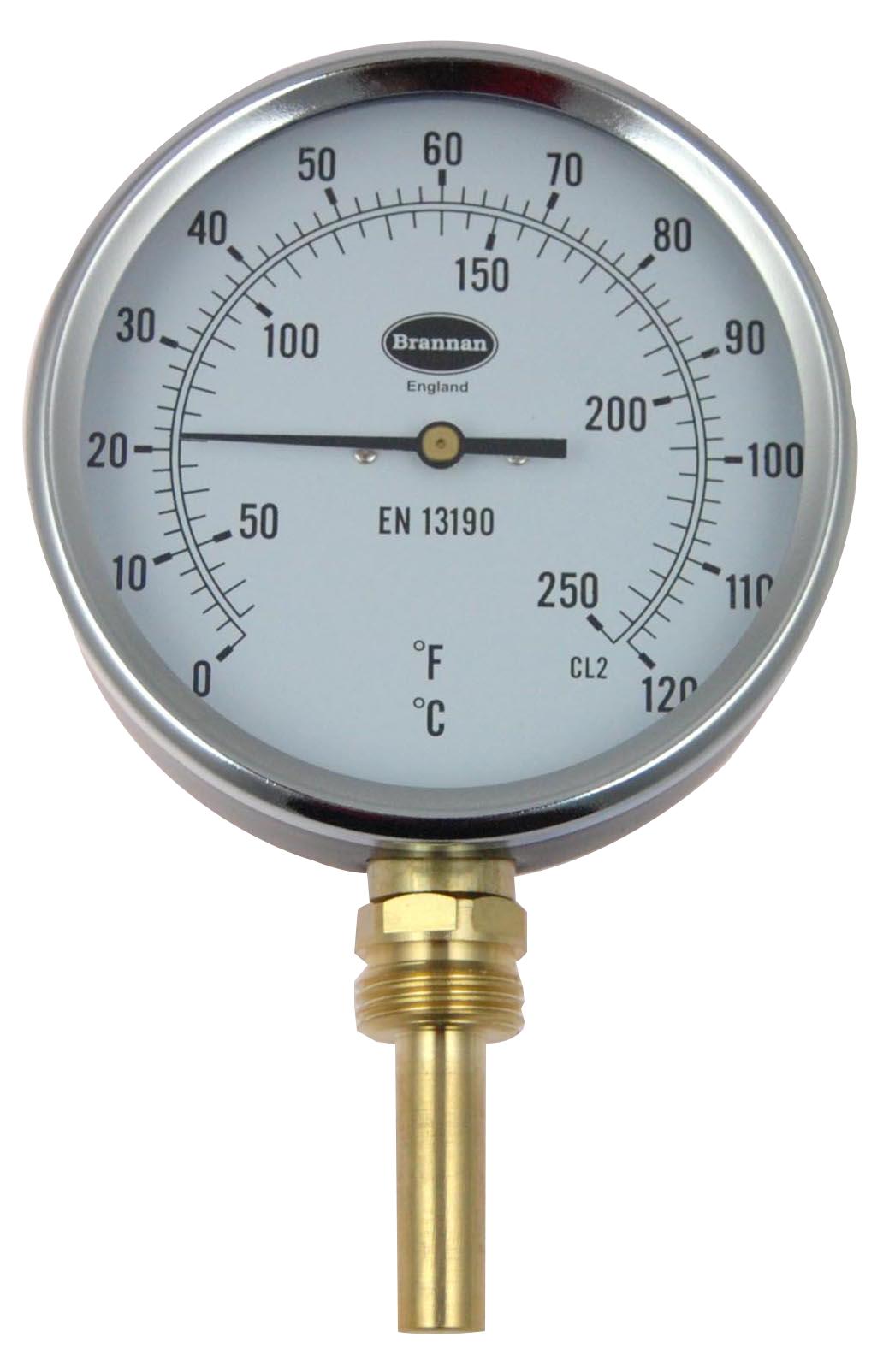 32/621/0 THERMOMETER, DIRECT MOUNTING, 50MM BRANNAN