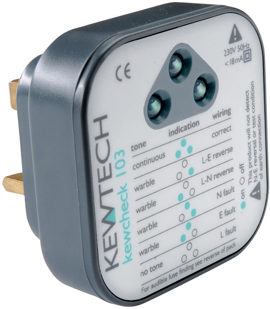 KEWCHECK103 SOCKET TESTER, UK 13A KEWTECH