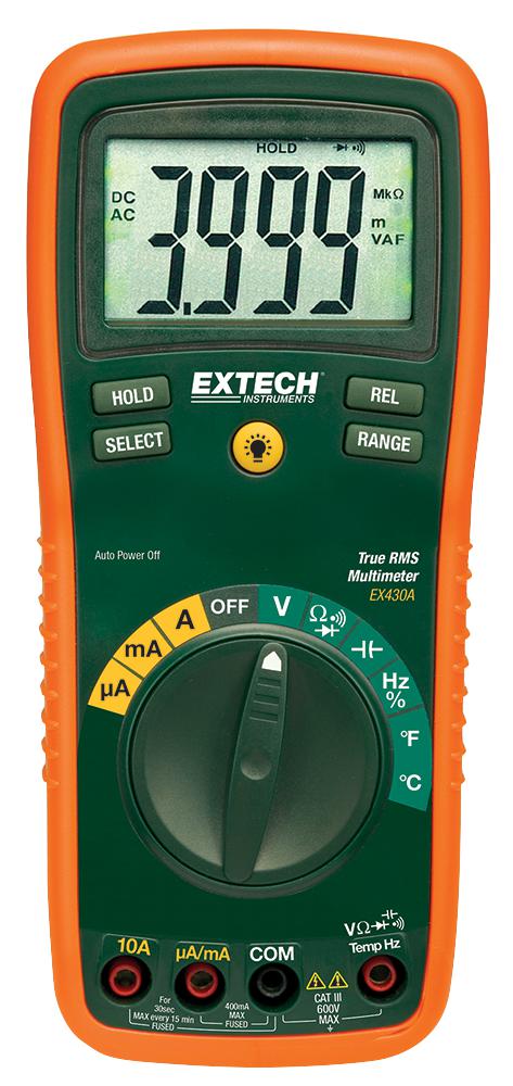 EX430A DIGITAL MULTIMETER, TRMS EXTECH INSTRUMENTS