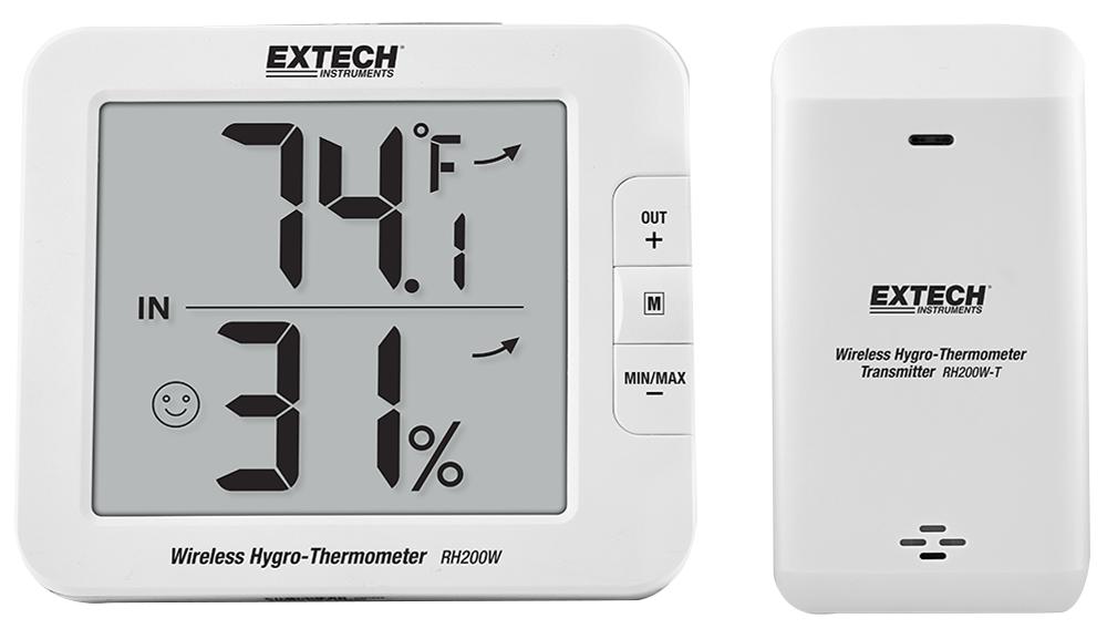 RH200W WIRELESS HYGRO-THERMOMETER, 1% TO 99% RH EXTECH INSTRUMENTS