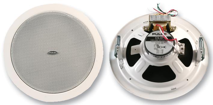 CS-6T CEILING SPEAKER, 6W 100V WHITE PULSE