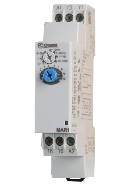 88827115 TIMER, SPDT, ON DELAY, 24VDC, 24-240VAC CROUZET