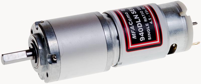 940D271LN GEARED MOTOR, 32MM, 6MM, 4.5-15VDC, 27:1 MFA