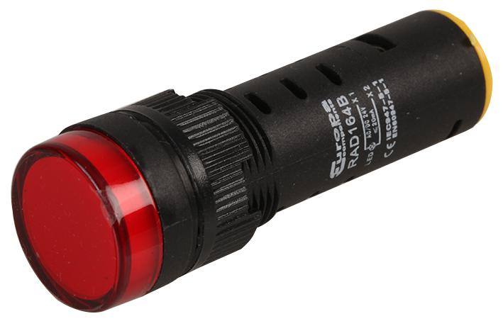RAD164B PILOT LAMP, 16MM, 24V, RED EUROPA
