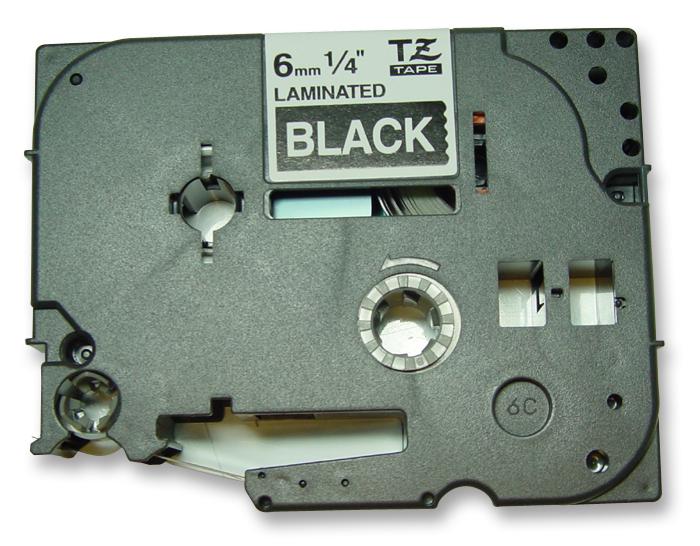 TZE315 6MM WHITE ON BLACK TAPE BROTHER