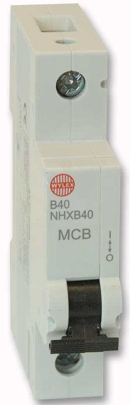 SFNHXB40 WYLEX 40A SP TYPE B MCB 6KA WYLEX