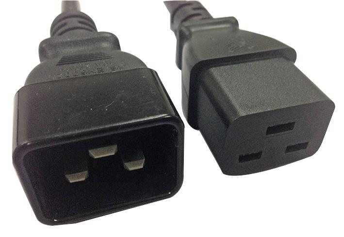 H.C15 2M LEAD 16A PLUG (C20) TO SOCKET (C19),2M PRO ELEC