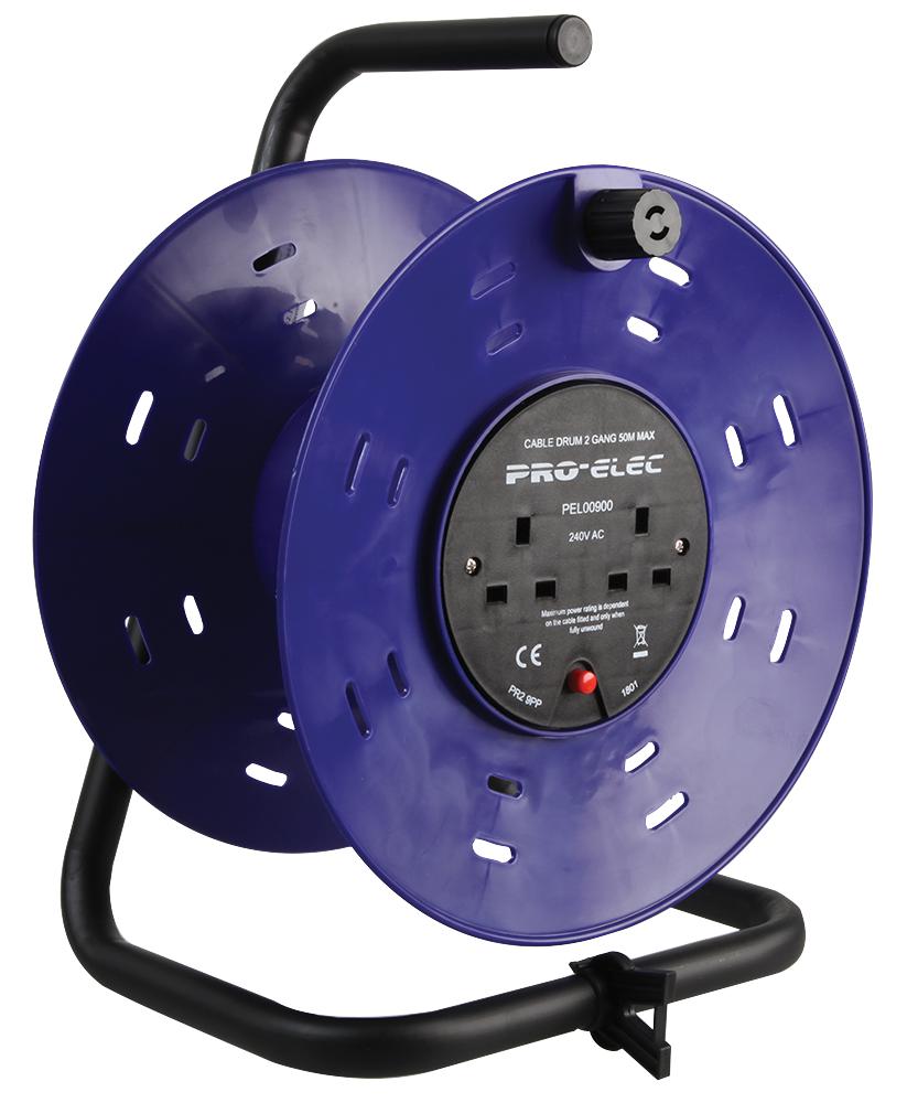 PEL00900 2-GANG EMPTY CABLE REEL DRUM, 280MM PRO ELEC