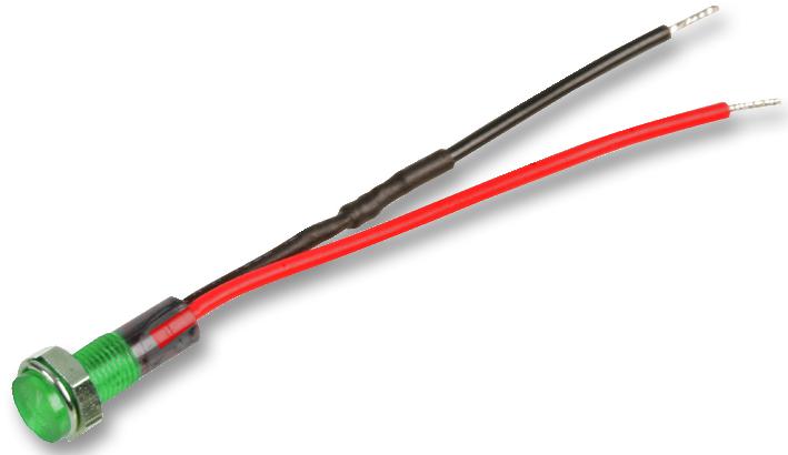 PPOP-119G LED INDICATOR, WIRED, 3MM, 12V, GRN MULTICOMP