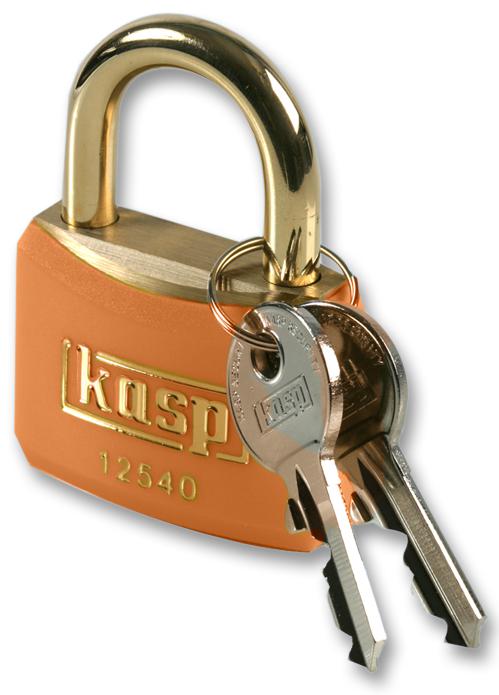 K12440YELA1 PADLOCK, BRASS, 40MM, YELLOW, K/A KASP SECURITY